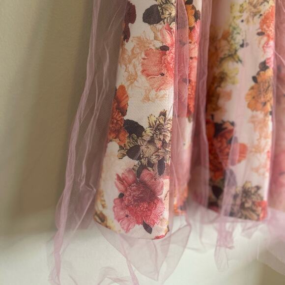 Shabby Apple Morgan Pink Floral A-Line Skirt NWT size 10 - Picture 2 of 7